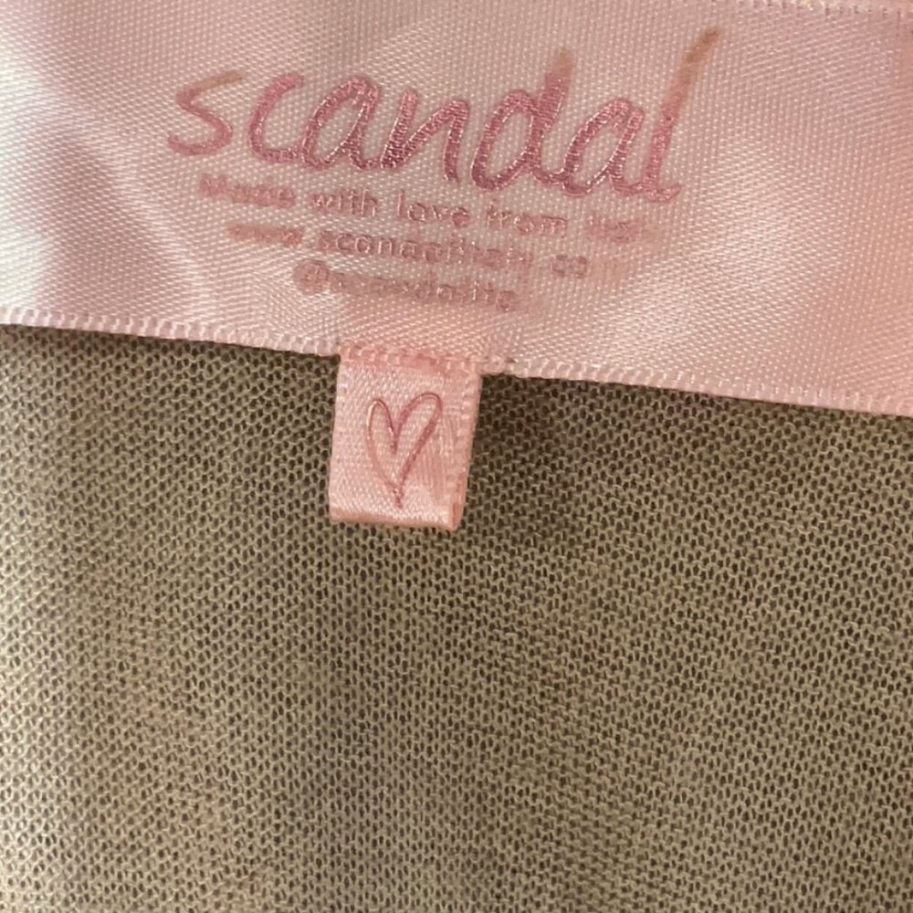 Aquarius (by Scandal Italy) Women's Silk Cocktail Dress In Mocha/Tan - One Size - Picture 9 of 10